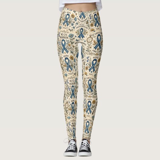 Chronische Vermoeidheid ME/CVS Krijger Leggings (Voorkant)