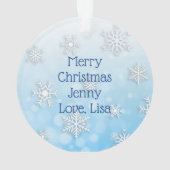 Chronische Vermoeidheidslint en Vlinder Kerst Ornament (achterkant)