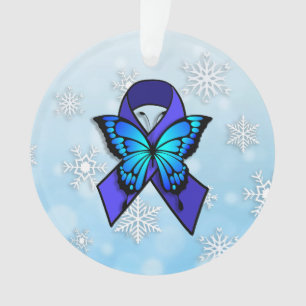 Chronische Vermoeidheidslint en Vlinder Kerst Ornament