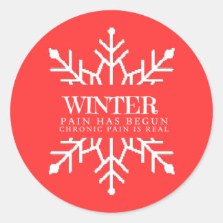 Chronische winterpijn ronde sticker