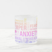 Chronische woordwolk.. matglas koffiemok (Center)