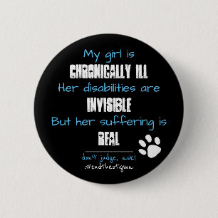 Chronische ziekte Button voor personen met een han