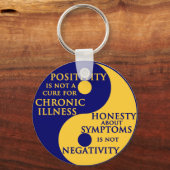 Chronische ziekte Button Zeer belangrijke Ring Sleutelhanger (Voorkant)