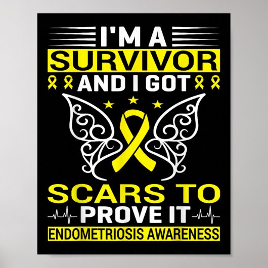 Chronische ziekte Endo Warrior Endometriosis Aware Poster (Voorkant)