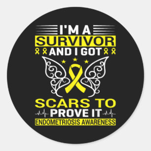 Chronische ziekte Endo Warrior Endometriosis Aware Ronde Sticker