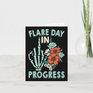 Chronische ziekte flare dag in uitvoering Spoonie Kaart