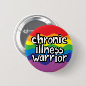 Chronische ziekte krijger, onzichtbare handicap ronde button 5,7 cm (Voorkant /achterkant)