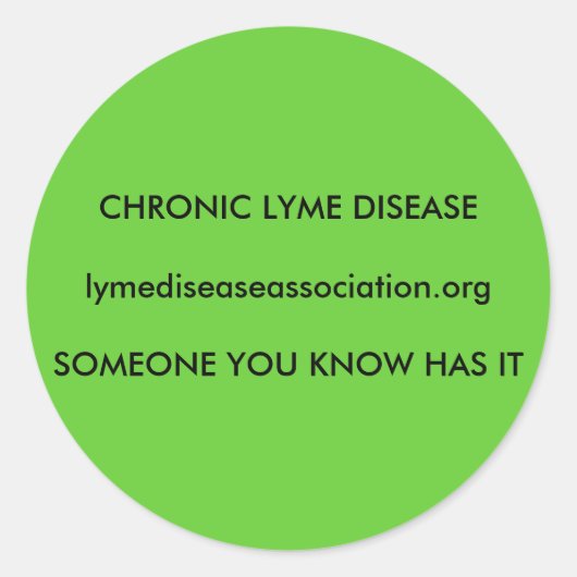 Chronische ziekte van Lyme Ronde Sticker (Voorkant)