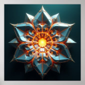 Chrono-Fractal Bloom: Ethereal Weave Poster (Voorkant)