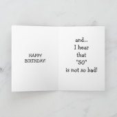 CHRONOLOGISCH BEGAAFD OP "50" VERJAARDAG WENSEN KAART (Binnen)