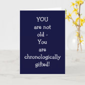 CHRONOLOGISCH BEGAAFD OP "50" VERJAARDAG WENSEN KAART (Gele Bloem)