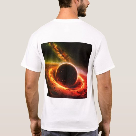 "ChronoShift: Zwaartekrachtballet in de Afgrond" T-shirt (Achterkant)