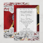 Chroodvogel en bruiloft op witte plaats kaart (Voorkant / Achterkant)