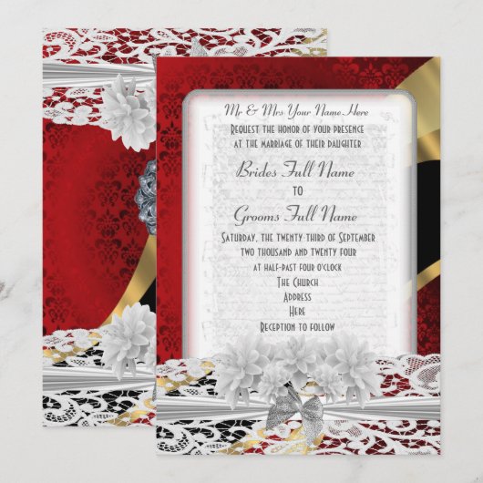 Chroodvogel en bruiloft op witte plaats kaart (Voorkant / Achterkant)