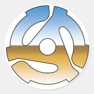 Chroom 45 RPM Ronde Sticker