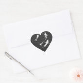 Chroom als duiker met haaien op koolstofvezel hart sticker (Envelop)