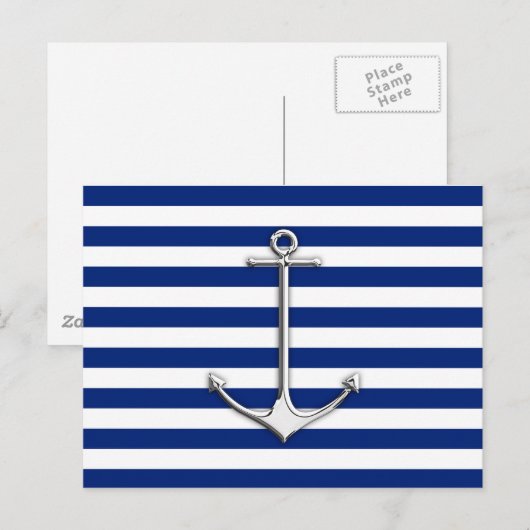 Chroom als dun anker op neusbanden briefkaart (Voorkant / Achterkant)