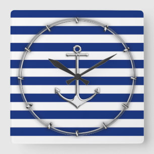 Chroom als dun anker op neusbanden vierkante klok