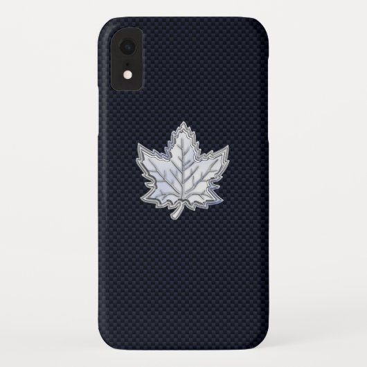Chroom als een aple lef op koolstofvezel Case-Mate iPhone case (Achterkant)