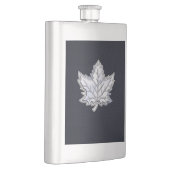 Chroom als een aple lef op koolstofvezelstijl heupfles (Rechts)