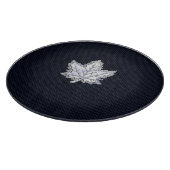 Chroom als een aple lef op koolstofvezelstijl snijplank (Hoek)