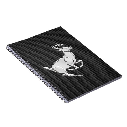Chroom als het runnen van Deer op de afdruk van ko Notitieboek (Rechterzijde)