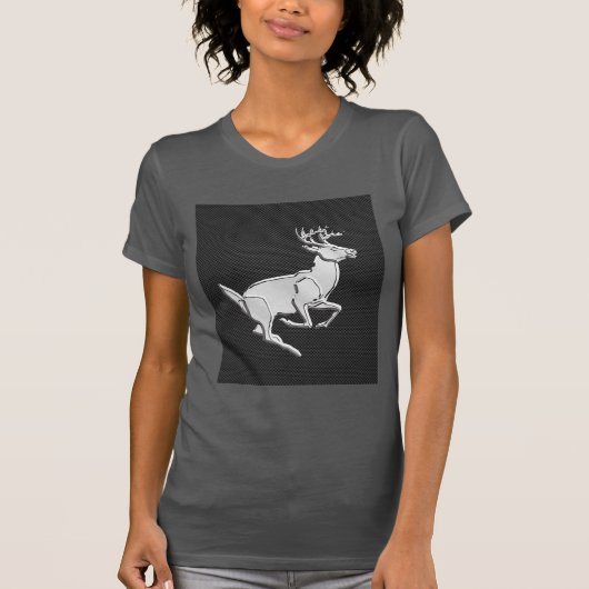 Chroom als het runnen van Deer op de afdruk van ko T-shirt (Voorkant)