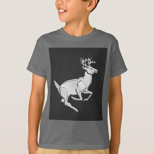 Chroom als het runnen van Deer op de afdruk van ko T-shirt (Voorkant)