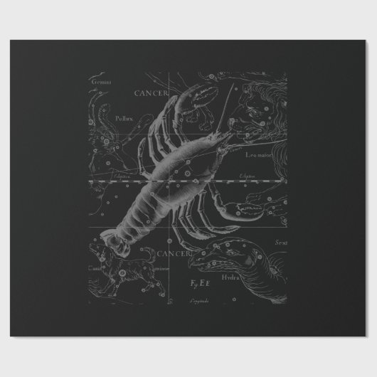 Chroom als kanker Zodiac Constellation Hevelius Cadeaupapier (Vlak)