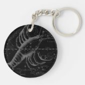 Chroom als kanker Zodiac Constellation Hevelius Sleutelhanger (Achterkant)