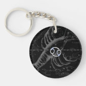 Chroom als kanker Zodiac Constellation Hevelius Sleutelhanger (Voorkant)