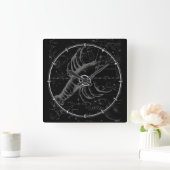 Chroom als kanker Zodiac Constellation Hevelius Vierkante Klok (Huis)