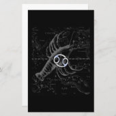 Chroom als kankerdierentuin op Hevelius Briefpapier (Voorkant / Achterkant)