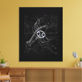 Chroom als kankerdierentuin op Hevelius Canvas Afdruk (Insitu (Woonkamer))