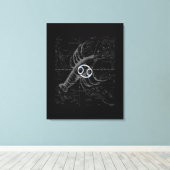 Chroom als kankerdierentuin op Hevelius Canvas Afdruk (Insitu (Houten vloer))