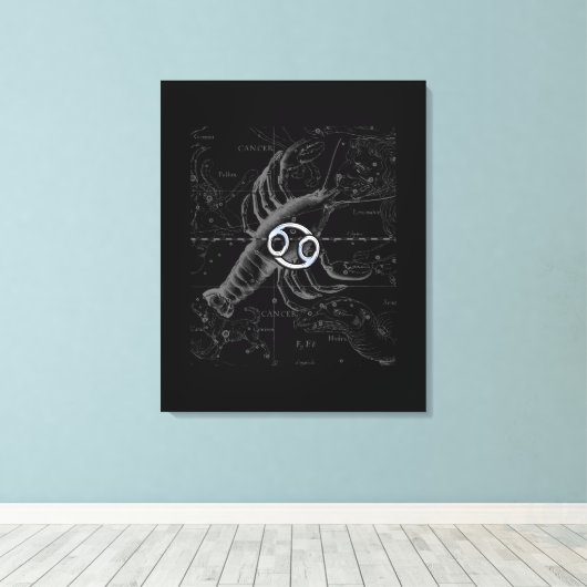 Chroom als kankerdierentuin op Hevelius Canvas Afdruk (Insitu (Houten vloer))