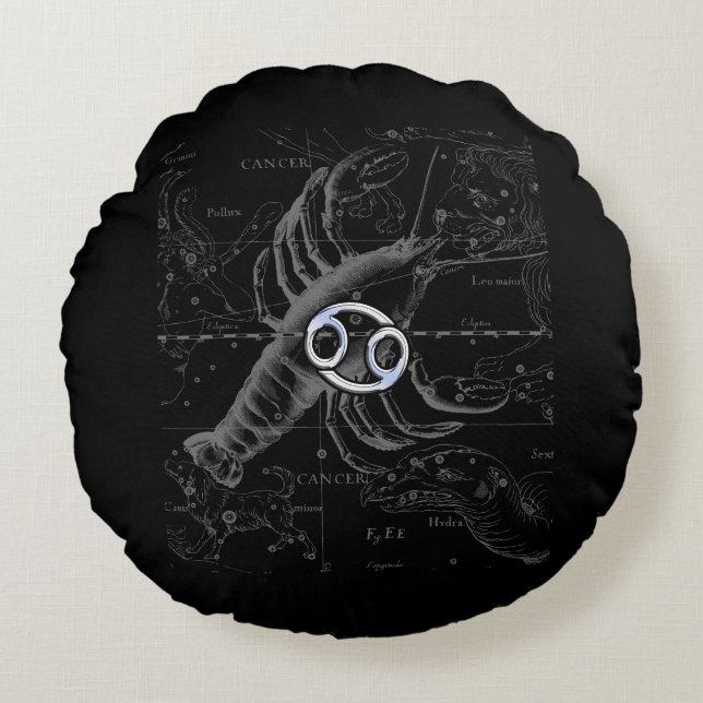 Chroom als kankerdierentuin op Hevelius Rond Kussen (Voorkant)