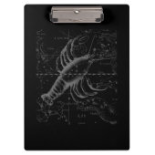 Chroom als kankerdiersymbool op Hevelius Klembord (Voorkant)