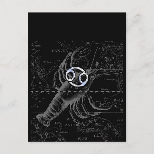 Chroom als kankerteken op Hevelius Engraving Briefkaart (Voorkant)