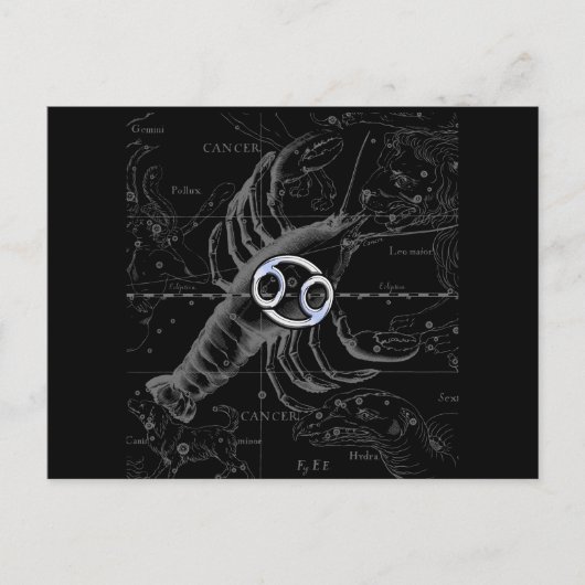 Chroom als kankerteken op Hevelius Engraving Briefkaart (Voorkant)