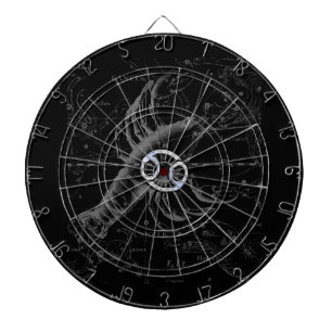 Chroom als kankerteken op Hevelius Engraving Dartbord