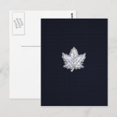 Chroom als leder van een aple op koolstofvezel afd briefkaart (Voorkant / Achterkant)