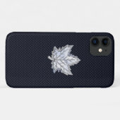 Chroom als leder van een aple op koolstofvezel afd Case-Mate iPhone case (Achterkant (horizontaal))