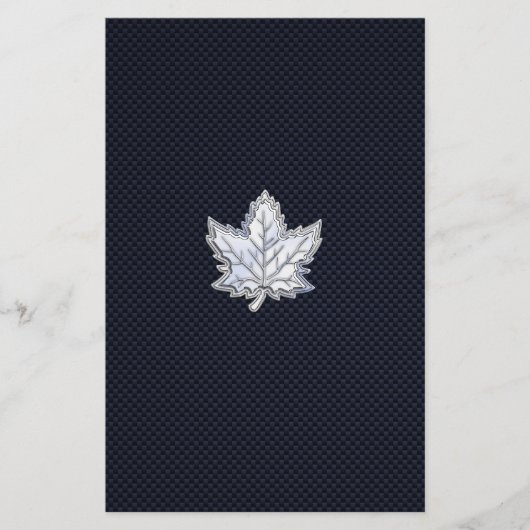 Chroom als leder van een aple op koolstofvezel afd flyer (Voorkant)