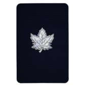 Chroom als leder van een aple op koolstofvezel afd magneet (Verticaal)