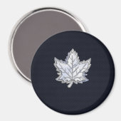 Chroom als leder van een aple op koolstofvezel afd magneet (Voorkant / Achterkant)