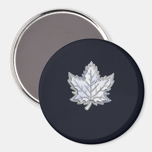 Chroom als leder van een aple op koolstofvezel afd magneet (Voorkant / Achterkant)