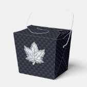 Chroom als leverbaar-koolstofvezel bedankdoosjes (Voorkant Zijde)