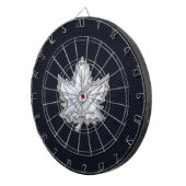 Chroom als leverbaar-koolstofvezel dartbord (Voorkant Rechts)