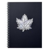 Chroom als leverbaar-koolstofvezel notitieboek (Voorkant)